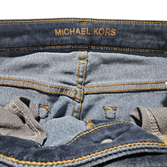 Michael Kors Women's Izzy Skinny Ankle Blue Jeans Size 8 - Picture 3 of 7